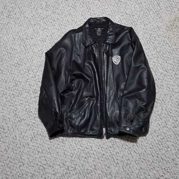 Warner Brothers Studio Leather Logo Jacket - Picture 4 of 8